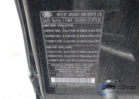 2016 Land Rover Lr4 z USA, uszkodzony, nr VIN SALAG2V69GA836072